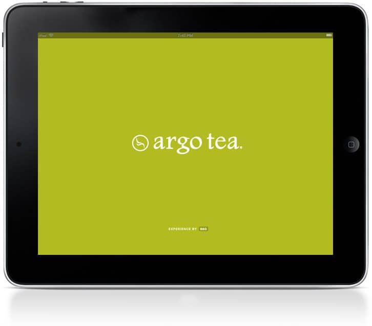 Argo Tea iPad Splash