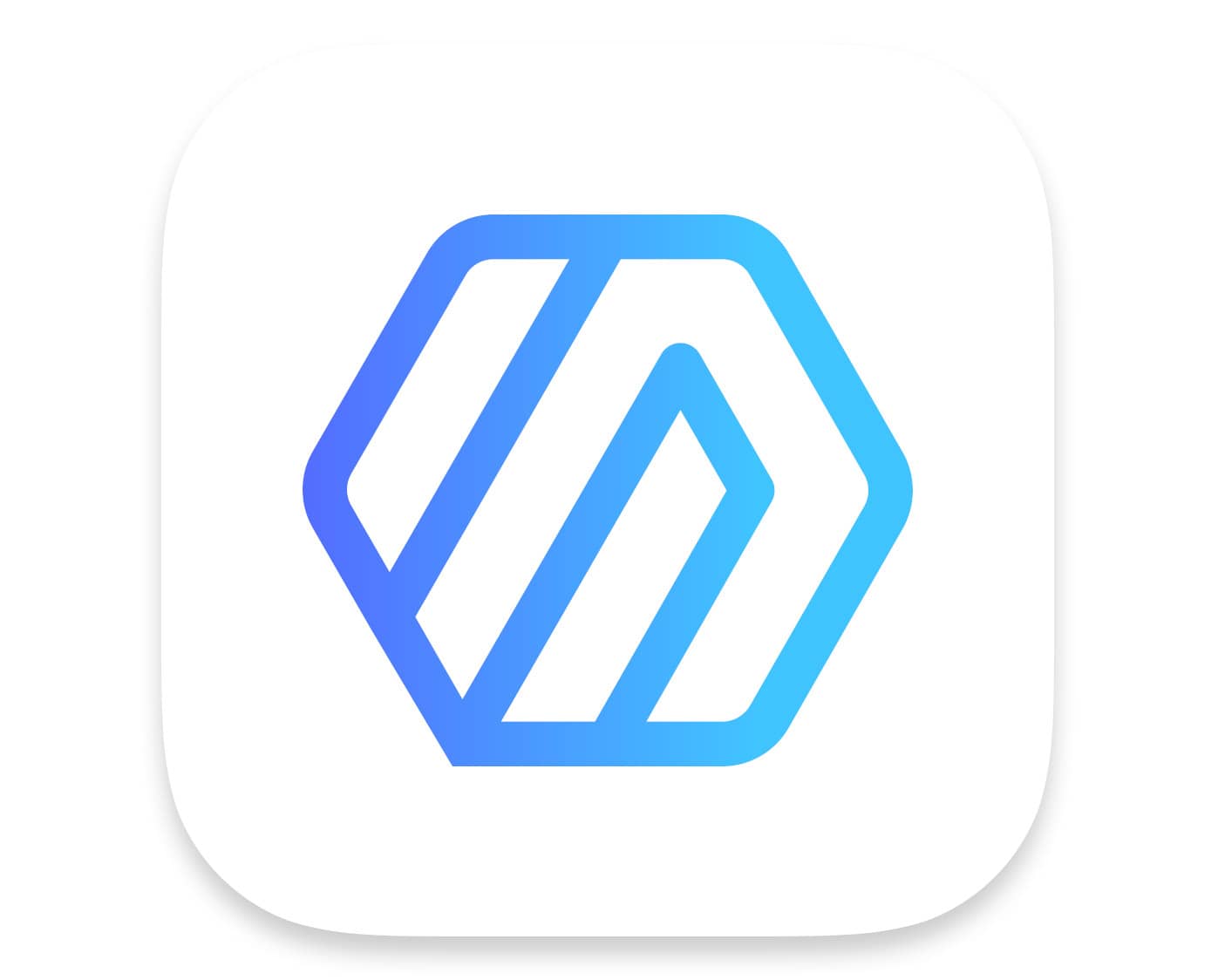 Blue gradient Now Secure iOS app logo design