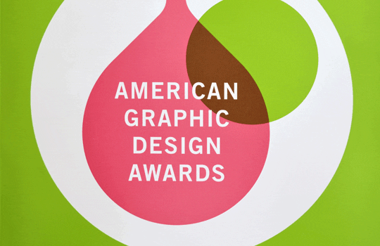 Pink, green and white American Graphic Design Award graphic